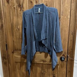 Charcoal Open Front Cardigan